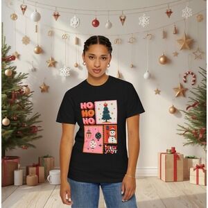 Holly Jolly Christmas Tshirt Black Shirt